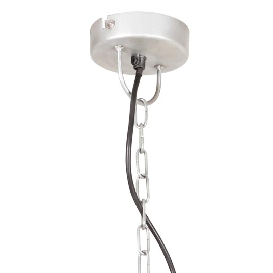 vidaXL Industriell vintage hengelampe 25 W sølv rund 41 cm E27 vidaXL Industriell vintage hengelampe 25 W sølv rund 41 cm E27