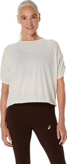 Asics Women"s Nagino Run Adjustable Ss Top Birch Heather XL Asics Women"s Nagino Run Adjustable Ss Top Birch Heather XL