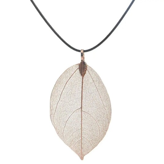 J&K Shop Halskjede Blad Rose Gold plated
