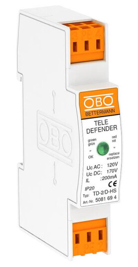 Obo Bettermann 5081694 Teledefender maksimal båndbredde 100 MHz Stikkontakter & kabler
