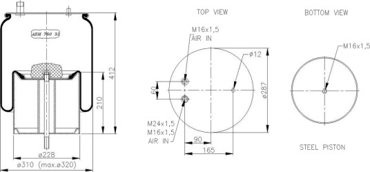 Luftbelg fjæring NEOTEC ABM76032H50