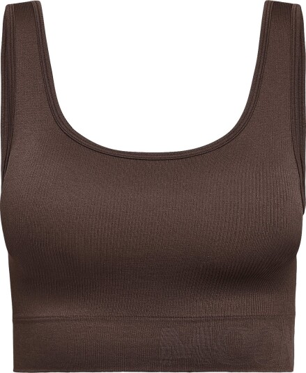Moonchild Yoga Wear Soft Rib Seamless Crop Top COCO POWDER S