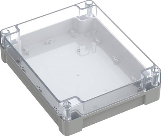 Tru Components TC 13865188 240 × 191,3 × 61,7 mm ABS PC Lys Grå Transparent