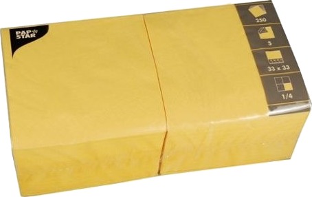 Papstar 12485 Gult Tørkepapir Monokromatisk 46 G/M² 330 Mm 330 Mm