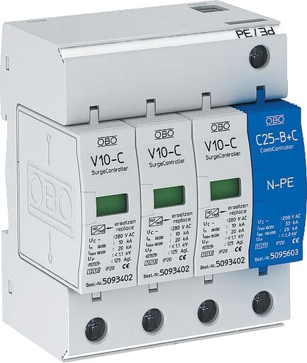 Obo Bettermann 5094920 Overspenningsvern 3 polet Stikkontakter & kabler