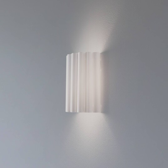 Vegglampe Aria Duolla dimbar Hvit / opal Stue / spisestue Tekstil / stoff / silke