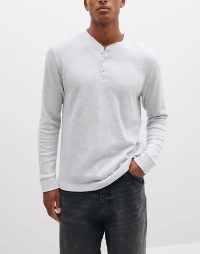Jack & Jones Jornorrebro Henley Ls Tee Sn Bestefargenser Hvit