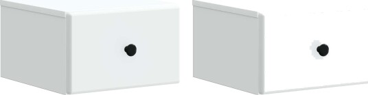  Vegghengt Nattbord 2 pcs Hvit 34,5 x 33 x 20 cm Konstruert tre