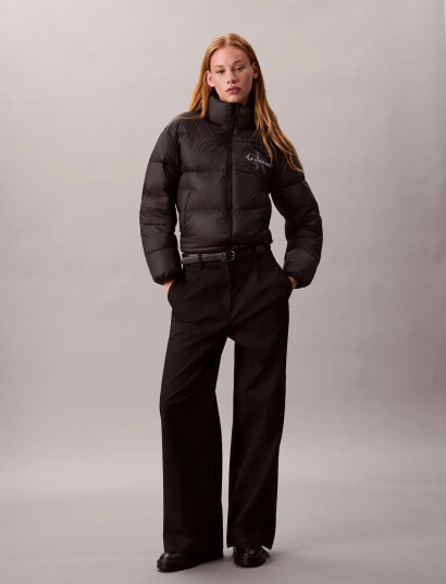 Calvin Klein Jeans Graphic Logo Puffer Jacket Black L Calvin Klein Jeans Graphic Logo Puffer Jacket Black L