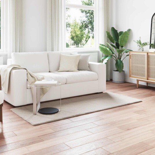 Kunstpels Kanin Teppe Olite Beige 80 x 200 cm Polyester
