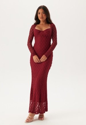Bardot Avah Midi Dress 191663 Deep Red 38UK10