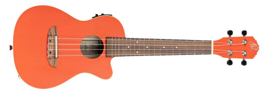 Ortega Guitars Ortega Rupuki-Ce Concert Ukulele Med Mik, Earth, Pumpkin Oransje