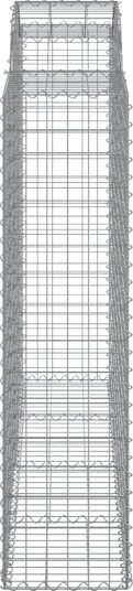 vidaXL Gabionkurver buede 5 stk 200x50x160/180 cm galvanisert jern
