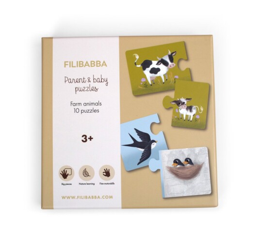 FILIBABBA Parent and baby puzzles Farm animals FI-02767 FILIBABBA Parent and baby puzzles Farm animals FI-02767