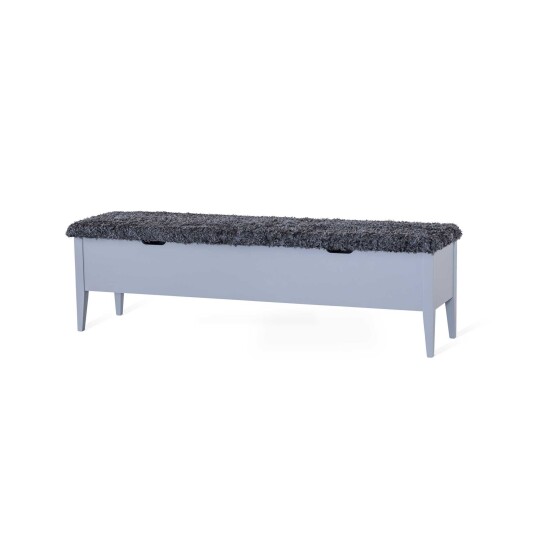 Torkelson Klinte bänk Grålack/fårpäls 162 x 46 cm Grå