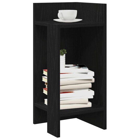 Sidebord 2 stk med hylle svart 25,5x27x60 cm 8721158574244