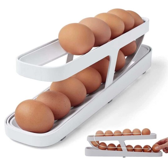 Megabilligt Eggedispenser Eggholder for Kjøleskap Eggoppbevaring Megabilligt Eggedispenser Eggholder for Kjøleskap Eggoppbevaring