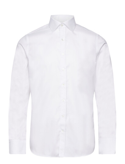 Oscar Jacobson Slim Fit Cut Away Non Iron Twill - White - 39