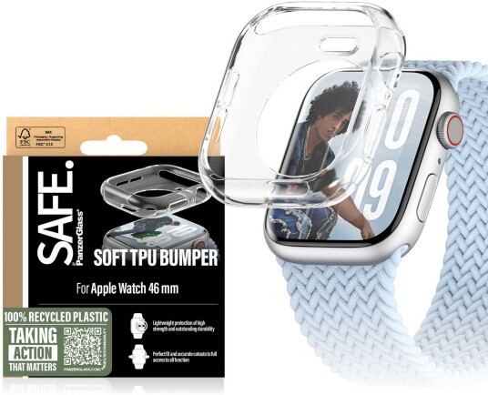 Panzerglass Transparent TPU Bumper til Apple Watch Series 10 - 46 mm