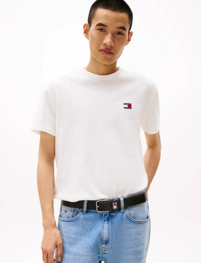 Tommy Jeans Tjm Reg Badge Tee Ext - White - XL