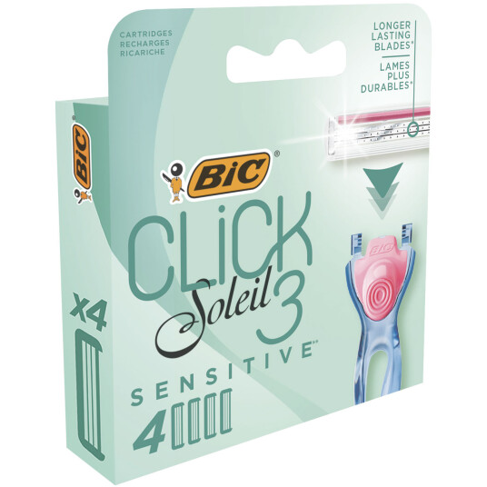 Bic System Click Soleil 3 Sensitive Razor Cartridges 1Op. 4Pcs Bic System Click Soleil 3 Sensitive Razor Cartridges 1Op. 4Pcs