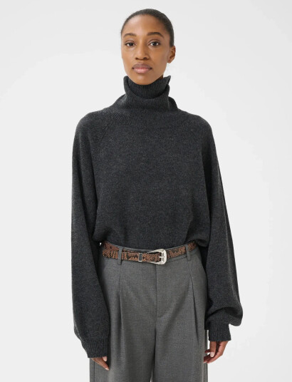 Gestuz Manzigz Wool Rollneck Noos - Grey - XL