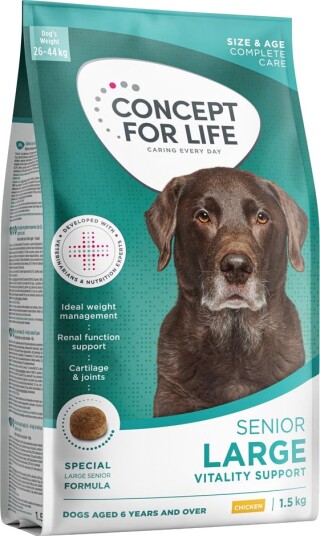 Concept For Life Tørrfôr Senior Large Nyhet 1.5 kg