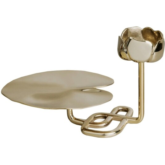 Hilke Collection Ninfea No.2 Messinglysestake 1-lys H13 cm Hilke Collection Ninfea No.2 Messinglysestake 1-lys H13 cm