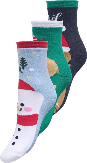 ONLY Onlchristmas Heavy 3 Pack Sock Acc CLOUD DANCER One Size