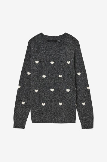 Vero Moda Genser vmDoffy Intarsia LS O nck Pullov GA Grå