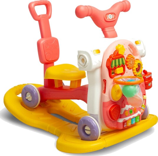 Toyz 5-I-1 Multifunskjonell Gåvogn 12+ Mnd Rosa