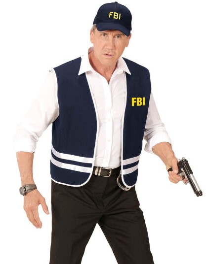 Widmann FBI Kostymesett med Vest og Caps Strl M/L