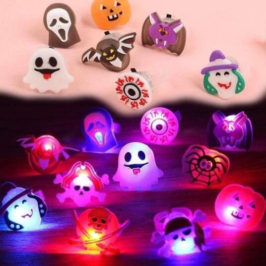 Halloween Lysende Ringer 10 stk