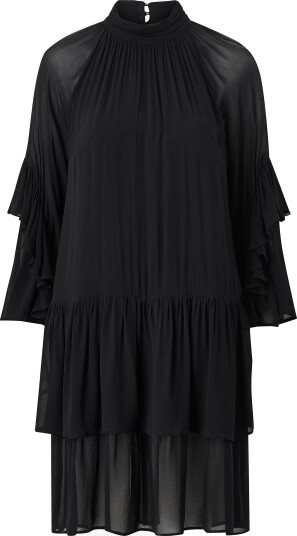 MOS MOSH - Kjole med volanger MMRoya Ruffle Dress - Svart