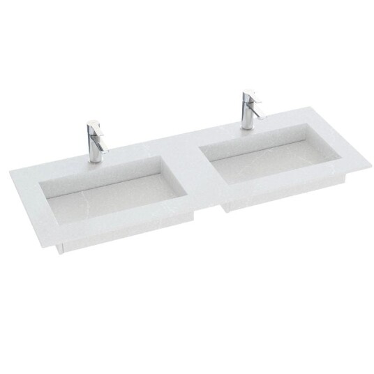 Dansani Inzo Angular Silestone B60-165xh1,20xd45,50cm Desert Silver 160cm Dobbel