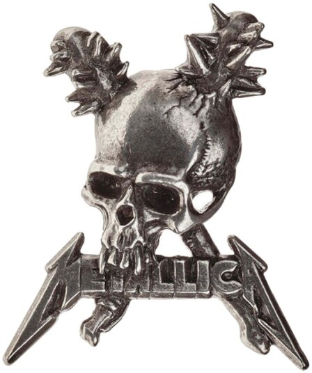 Alchemy Metallica Damage Inc Skull Pin Badge Hand Made Fine English Pewter 83955163