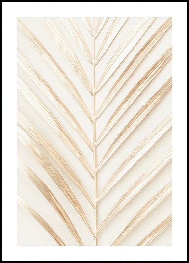 Golden Palm Leaf Poster Plakat / 21x30cm