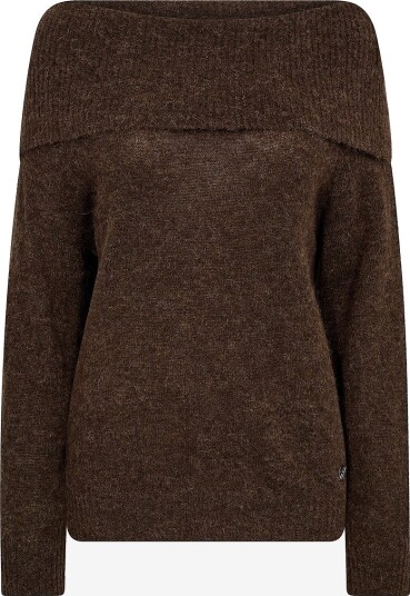 MOS MOSH Genser MMMape Off Shoulder Knit Brun