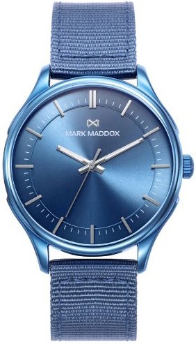 Mark Maddox Herreklokke HC1008 37 Greenwich Blå/Tekstil Ø41 mm Mark Maddox Herreklokke HC1008 37 Greenwich Blå/Tekstil Ø41 mm