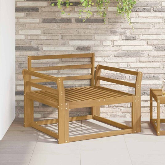 vidaXL Ute Midt Sofa Solid akasietre Hvit