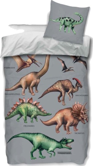 Licens Dinosaurer sengetøy 140x200 cm 100% bomull Tyrannosaurus Licens Dinosaurer sengetøy 140x200 cm 100% bomull Tyrannosaurus