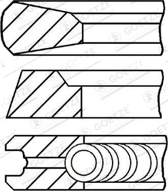 Stempelringsett GOETZE ENGINE 08-502600-00