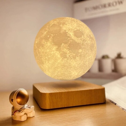 Tech Of Sweden Flytende Maglev-lampe Atmosfærelampe Moon Ash Wood