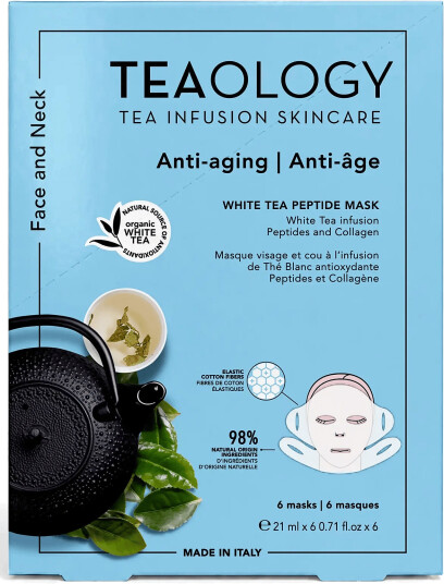 Teaology Skincare Multipack 6X White Tea Peptide Mask Blue 126 ML