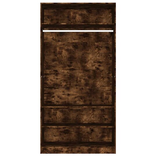 vidaXL Garderobe røkt eik 100x50x200 cm konstruert tre vidaXL Garderobe røkt eik 100x50x200 cm konstruert tre