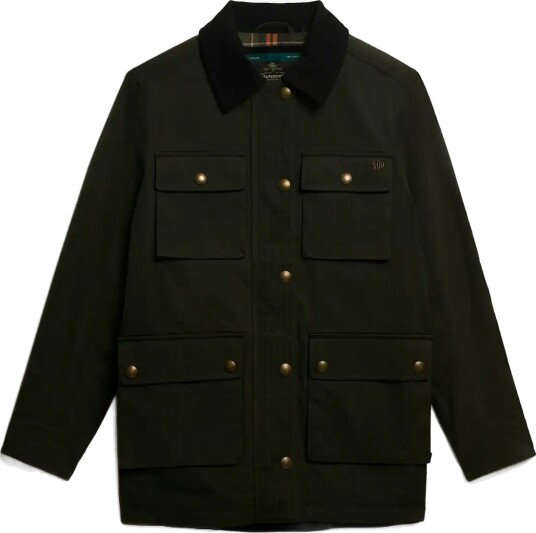 Superdry Wax Jacket   SURPLUS GOODS OLIVE GREEN   10