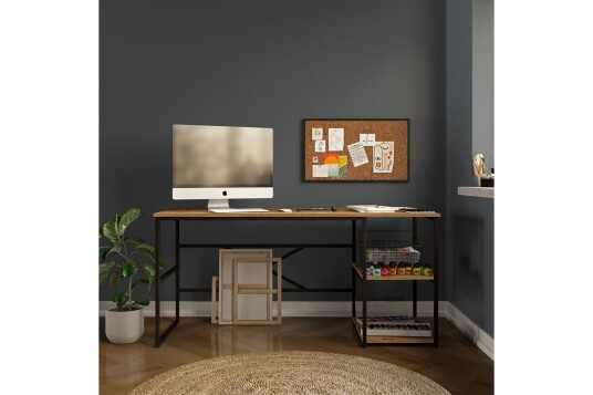 Skrivebord Vogue 160x75x160 cm med oppbevaring Grønn