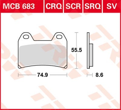 Bremseklosser TRW MCB683
