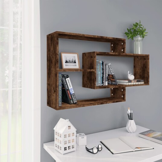 vidaXL Vegghylle r?kt eik 104x20x58,5 cm konstruert tre vidaXL Vegghylle r?kt eik 104x20x58,5 cm konstruert tre