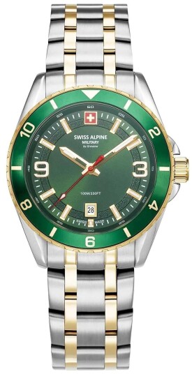 Swiss Alpine Military Herreklokke 7034.1144 Sierra Grønn/Stål Ø42